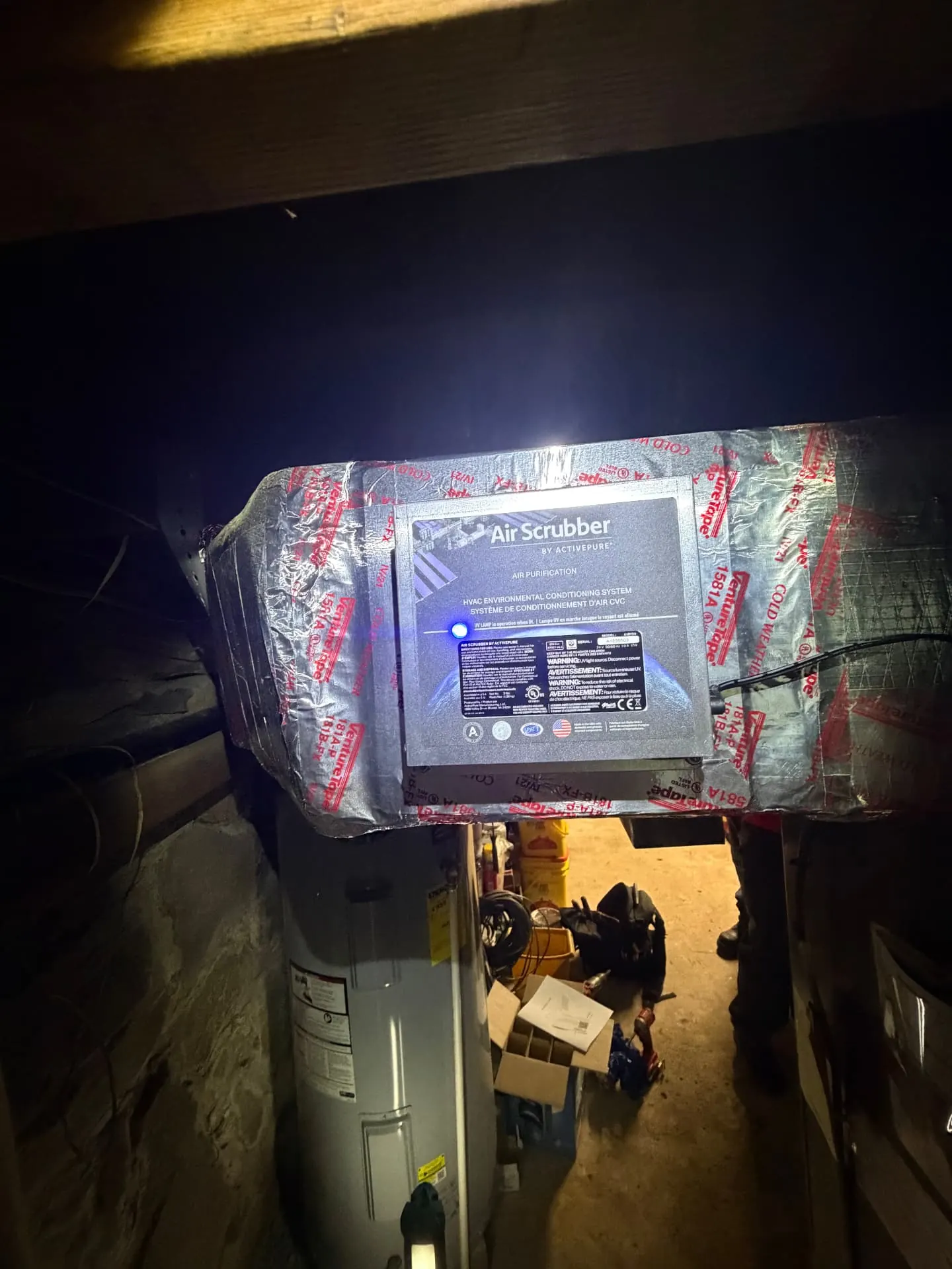 Air Scrubber by ActivePure installed on a customer's ductwork